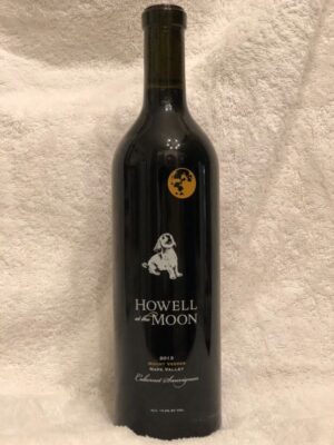 Wine bottle with dog logo